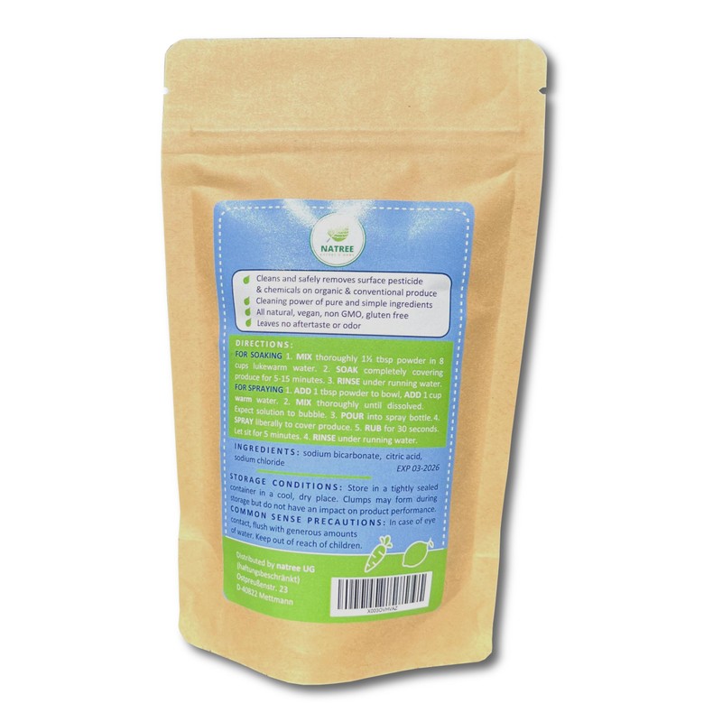 Natree Fruit and Vegetable Wash - Spray or Soak, Makes