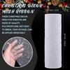 Windyun 4 Rolls 10 Inch Snow Mesh Ribbon Christmas White