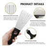 3pz Juego De Acero Peine Para Cabello Rizado Afro Unisexo