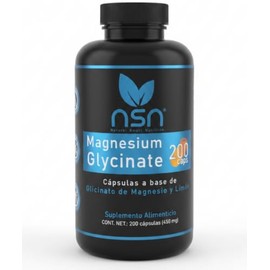 NSN  Glicinato de Magnesio Quelado 200 Dosis  4X veces más Absorción para ti  Formulado por la Dra. Friné Velázquez  Con Pruebas de Laboratorio  Con  