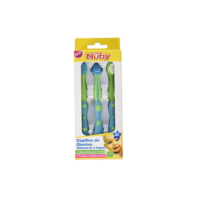 Nuby Sistema de Higiene Bucal 3 Etapas para Bebé, 0