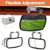 8" x 4" Universal Magnetic Tractor Mirror Stainless Steel Convex