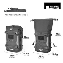 ENJOHOS Crash Bar Bag Motorcycle Waterproof 6L Motorcycle Frame Bag Bumper Bag for Motorcycle Side Pocket Crash Bar Bag Molle System Expandable Motorcycle Bag with Shoulder Strap, Black