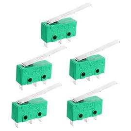 sourcing map 5 Pcs KW4-3Z-3 5A125 / 250VAC Micro Switch SPDT NO NC 3 Terminals Long Bar