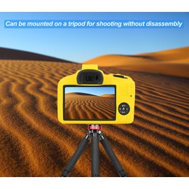 Pocoukate Case for Canon EOS R100 Camera, Soft Silicone Protective Cover Skin with EOS R100 Screen Protector Accessories for Canon EOS R100 Mirrorless Camera Silicone Case - Yellow