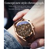 OLEVS Watches for Men Rose Gold Steel Case Waterproof Watches