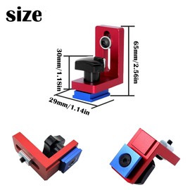 ANFUXT 30 Type Mitre Rail Stop Guide Rail Stop Fixed T-Slot Mitre Rail Stop 30 Type Mitre Rail Stopper Aluminium Alloy Slide Locator, for Woodworking Workbench, T Rails