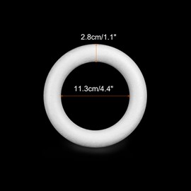MECCANIXITY 4.4 Pulgadas Anillo de Espuma Formas Redondo Artesanía Anillos para Bricolaje Arte Artesanías, Floristerías, Hogar Decoración Paquete de 1
