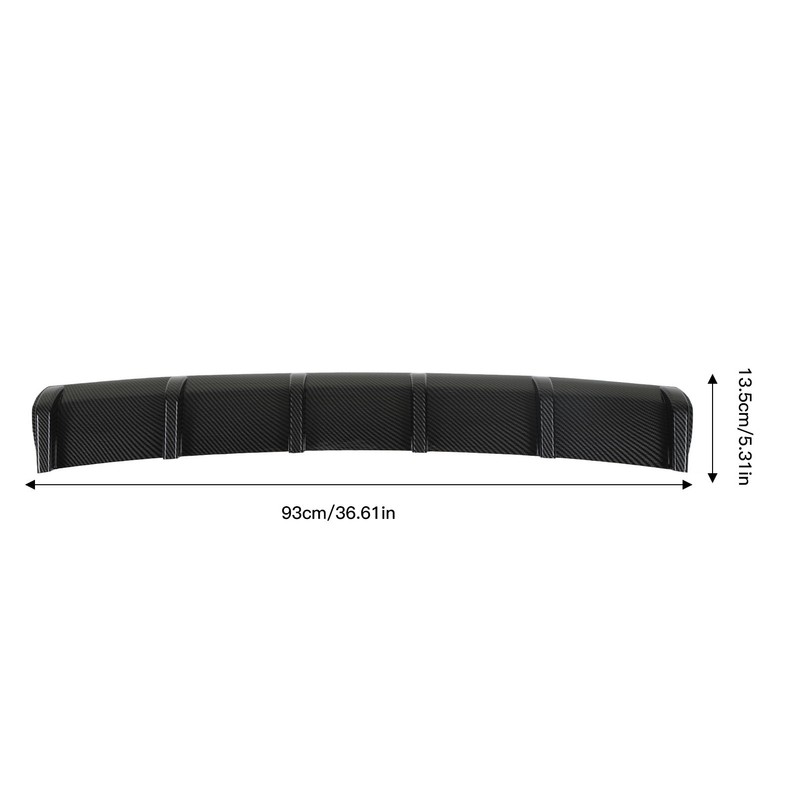 93cm Rear Bumper Diffuser Carbon Fiber Pattern Sporty Style Shark