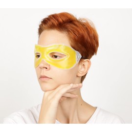 Vanaca Termojel Göz Maskesi, Göz İçin Soğutucu ve Isıtıcı Kompres Jel, Göz Altı Morlukları Azaltmaya Yardımcı Soğuk Sıcak Kompres Jel Sarı Renkli