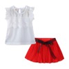 Mud Kingdom Toddler Girls Outfits with Skirts Chiffon Summer Sets