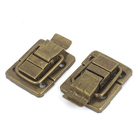 Sourcingmap Jewelry Box Vintage Style Fastener Hasp Toggle Latch Bronze Tone 2pcs