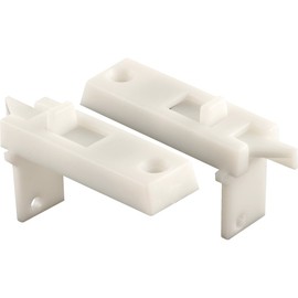 Prime-Line F 2642 Vinyl Spring-Loaded Replacement Window Tilt Latch Pair, 1-11/16” Hole Center, White (1 Pair)