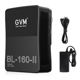 GVM V Mount Battery 14.8V, 10400Mah V Lock Battery with D-Tap and USB Outputs, Rechargeable Battery Compatible with Video Lights, Camcorder, Camera