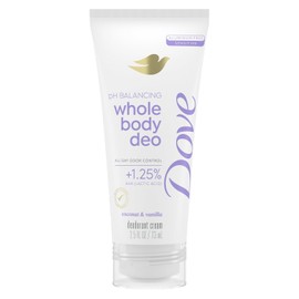 Dove Crema Desodorante Todo Cuerpo Aluminio Equilibrio Coco Vainilla Control Olor Durante Horas Onzas Líquidas Paquete