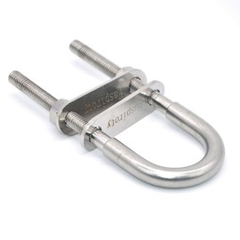 Faspiroty Stainless Steel Boat Stern/Bow Tie Down Eye U Bolt Marine M12x150MM Pack of 1