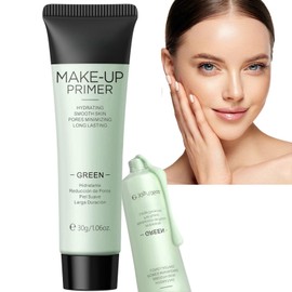 Green Colour Corrector Primer Makeup,Green Color Correcting Face Primer,Hydrating and Anti-Redness Makeup Base,Pore Minimizer,Face Primer for Mature Skin,Matte P-rimer for Oily Skin,30g