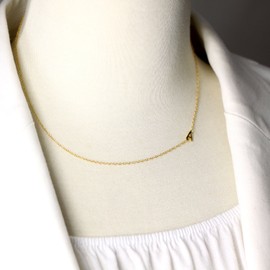 Deidreamers Side Mini Initial 14k Gold on Sterling Silver S