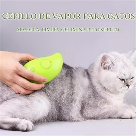 Cepillo de vapor para gatos, cepillo de vapor para gatos 3 en 1, cepillo de masaje multifuncional para gatos, cepillo eléctrico para pelo de gato con