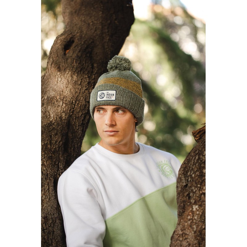 The Indian Face IF-A06-23M03C03-UN Gorros Peak Verde/Marrón, Unisex, One Size