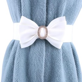 ANNULOYA Women's Vintage Bowknot Wide Elastic Stretchy Cinch Belt