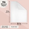 96 Sheets White Metallic Shimmer Paper for Printer, 8.5x11 inch