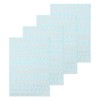 MECCANIXITY 4 Sheets Letter Resin Stickers 3D Small A to