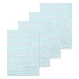 MECCANIXITY 4 Sheets Letter Resin Stickers 3D Small A to Z Silver Mini Alphabet Sticker Metallic Sparkle Alloy Lowercase for Resin Nail Scrapbooking