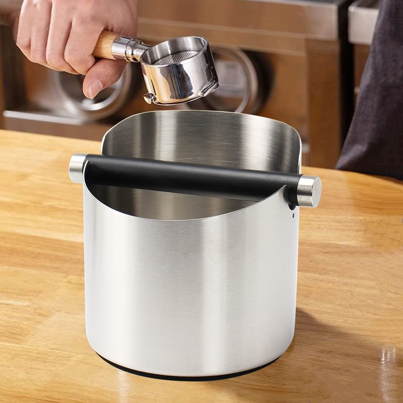 DIBTSA Coffee Knock Box, Espresso Knock Box Stainless Steel Espresso