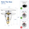 Universal 2-in-1 Bathroom Sink Stopper - Chrome Pop Up Sink