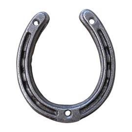 Decorative Cast Iron Horseshoe | cast iron decorative wall door decor | Wedding Arts and Craft | Fixing screws included | 9cm (h) x 7.5cm (w) | Horse shoe good luck charm