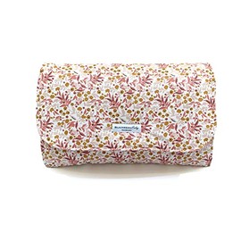 Blausberg Baby Changing Bag Washable Nappy Bag with Changing Mat for on the Go Materials Oek-Tex Standard Certified Made in Germany Flower Meadow Pink, Floral Pink Blush Beige Washable