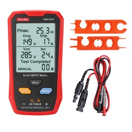 FrogBro FB673PV Solar Panel Tester, Photovoltaic Multimeter 800W, Solar MPPT Meter with Large Ultra Clear LCD, Smart MPPT Open-Circuit Voltage Troubleshooting, Data Test for Photovoltaic Modules