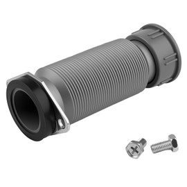 Flexible Garbage Disposal Drain Tube Replacement Kit for 1-1/2" Plumbing, 6-15" Extendable Corrugated Hose with Nut, Flange, Gasket & 2 Screws