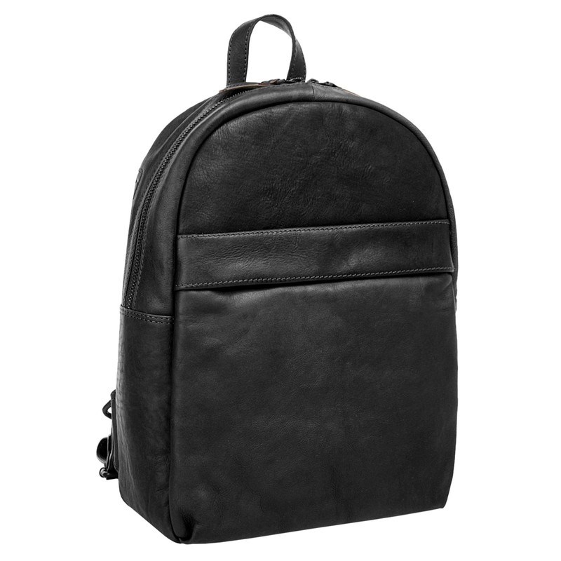 X-ZONE 020625 Rucksack Genuine Leather for Men and Women, black,