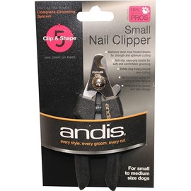 Andis 65260 Premium Animal Nail Cutter for Small Breeds - Stainless Steel Blades with Sharp Efficiency - Designed for Repeated Use & Recommended by Pet Trainers