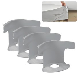 Mecfiino Lock Sheet Holders Set of 4-2025 New Sheet Holders Keep Sheets Firm & Tight - with Fitted Sheet Strips - Bed Sheet Holders for Corners All Mattress