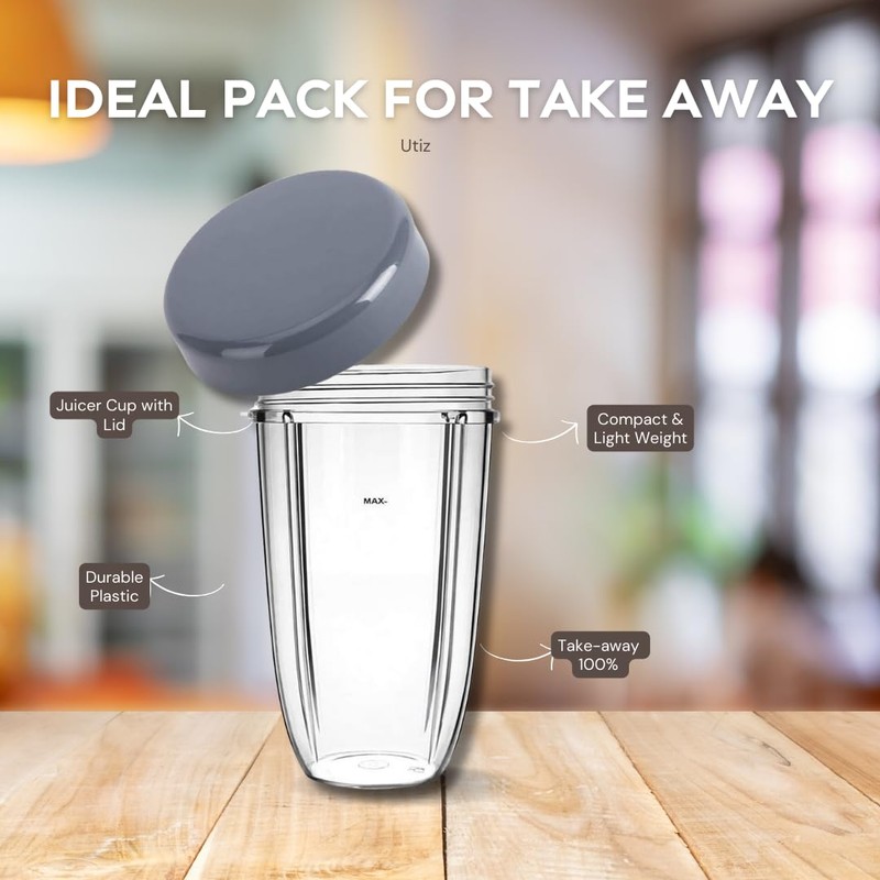 Utiz 24oz Cup for Nutribullet with Lid Cap Replacement Parts