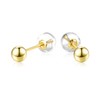 18K Yellow Gold Ball stud Earrings for Women Teens, Gold