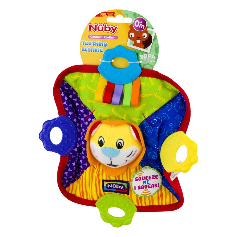 Nuby Teething Blankie, Lion