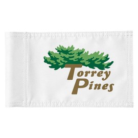 Torrey Pines - Pin de golf, bandera de la PGA, bandera de golf verde para patio trasero, jardín, doble costura de nailon 600D (20 x 13 pulgadas)