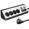 JACEPFY Power Strip 4-Way Multiple Socket with USB and 2