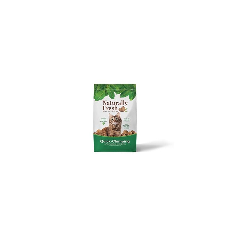 Naturally Fresh Cat Litter Made from Walnut Shells, Quick-Clumping, Unscented,