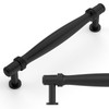Amerdeco 10 Pack Matte Black Cabinet Pulls 5 Inch(128MM) Hole