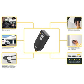 Schellenberg 60930 Remote Control Smart Drive, 868.4 MHz, Anthracite Garage Door Radio Accessories, 2 Channel Handheld Transmitter