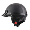 Half Helmet Breathable Sun Blocking Retro Safe PU Leather Motorcycle