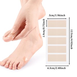 15 Pcs Blister Plasters for Feet Invisible Hydrocolloid Gel Blister Bandages Blister Guard Pads Waterproof for Heel, Toe, Guard Skin, Faster Healing Wound (Patch Shape)