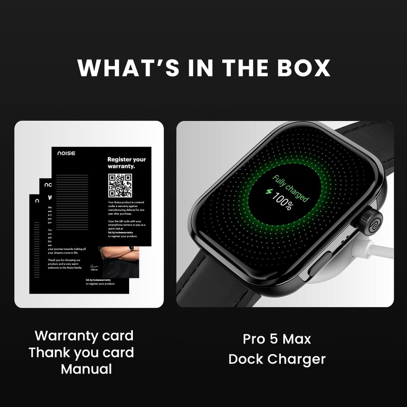 Noise ColorFit Pro 5 Max 1.96" AMOLED Display Smart Watch,