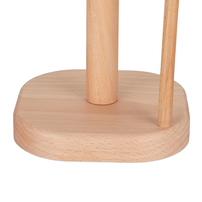 Relaxdays Standing Kitchen Roll Holder, Beech Wood, H x W