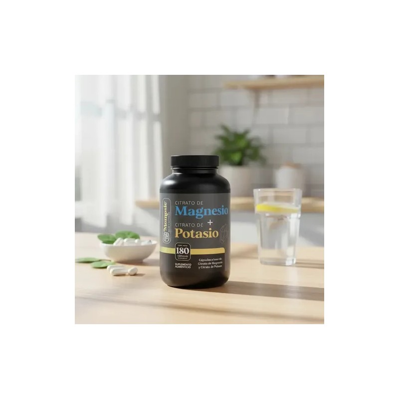 Citrato Magnesio Potasio Momosie Energía Balance 180 Cápsulas Alta Absorción